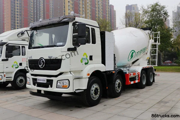 SHACMAN Delong New M3000 8X4(12 wheels) New Energy Concrete Mixer Truck Exterior (2) | 86Trucks
