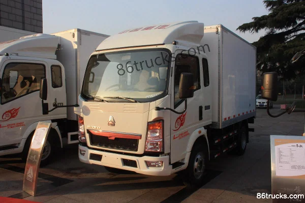 Sinotruk HOWO Hanjiang 82 ch 4X2(6 roues) camion léger fourgon avec cabine demi-avancée 3,3 m Extérieur (3) | 86Trucks