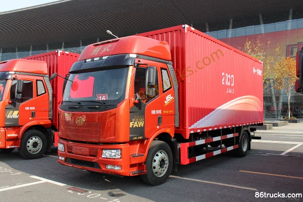FAW Jiefang J6L camion moyen Édition 2020 Leader Green Pass 240 ch 4X2(6 roues) camion porteur 6,8 m avec fourgon Extérieur (2) | 86Trucks