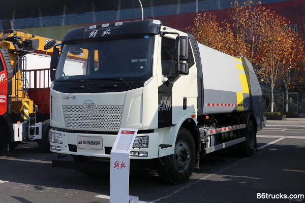 FAW Jiefang J6L 220 hp 4X2(6 wheels) Compressed Garbage Truck (Sanli Brand) Exterior (3) | 86Trucks