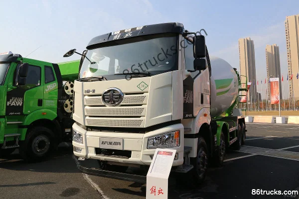 FAW Jiefang New J6P 440hp 8X4(12 wheels) LNG Concrete Mixer Truck (Lingyu Brand) (China VI) Exterior (3) | 86Trucks