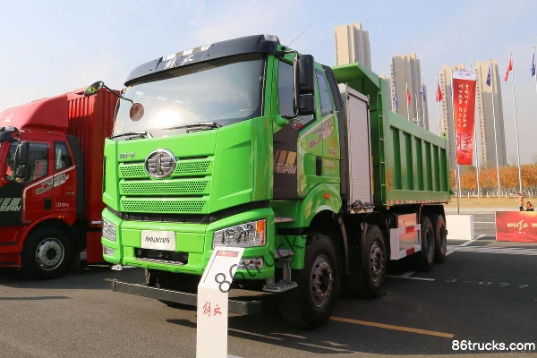 FAW Jiefang J6P 8X4(12 roues) 5,6 m cabine avancée benne électrique pure 422,87 kWh Extérieur (3) | 86Trucks