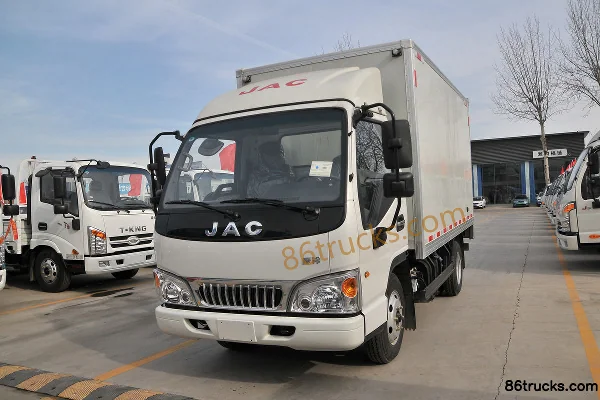 JAC Kangling 33 Wide Body 129 hp 4X2(6 wheels) 3.8m Semi Row Van Light Truck Exterior (3) | 86Trucks