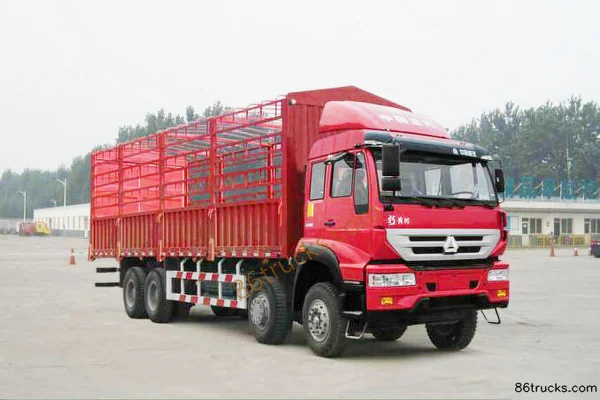 Sinotruk New Huanghe 240 hp 8X4(12 wheels) stake truck Exterior