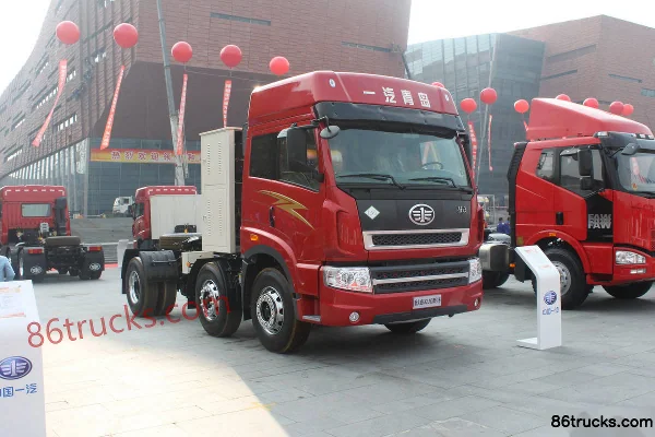 FAW Jiefang Qingdao Xin Da Wei Heavy Truck 350hp 6X2(8 wheels) LNG Tractor Truck Exterior (3) | 86Trucks