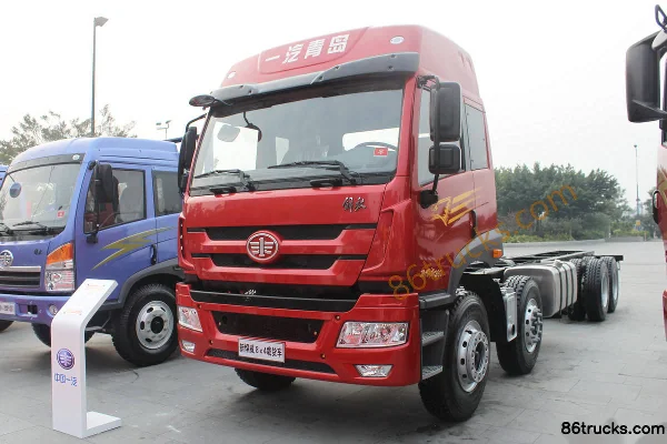 FAW Jiefang Qingdao New Hanwei (J5M) Heavy Truck 260 hp 8X4(12 wheels) 9.5m Stake Truck with Day Cab Exterior (2) | 86Trucks
