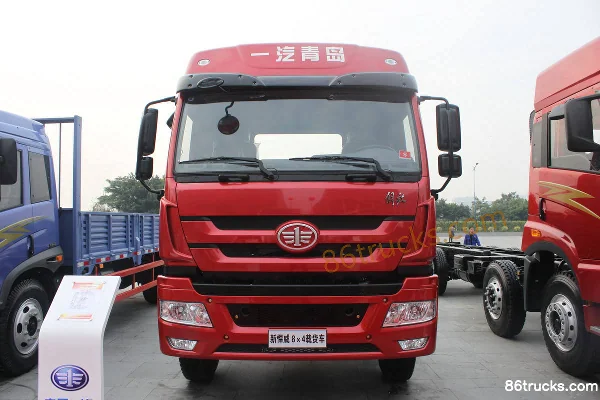 FAW Jiefang Qingdao New Hanwei (J5M) Heavy Truck 260 hp 8X4(12 wheels) 9.5m Stake Truck with Day Cab Exterior