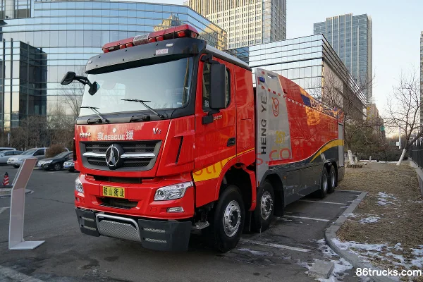 Beiben V3 série 550 ch 8X4(12 roues) camion de pompiers à mousse (marque Jingxiang) (AS5439GXFPM250/B5) Extérieur (3) | 86Trucks