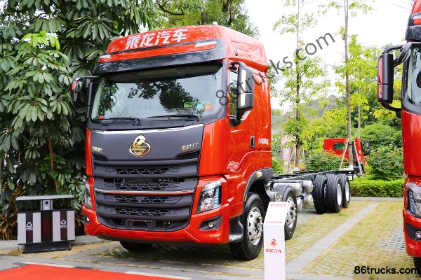 Dongfeng Liuqi Chenglong H7 Heavy Truck 2019 Model 460 hp 8X4(12 wheels) 9.6m Cargo Truck Chassis Exterior (3) | 86Trucks