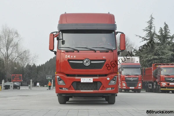 Dongfeng Tianlong KL Gas 380 hp 8X4(12 wheels) 9.4m LNG Stake Truck Exterior (2) | 86Trucks