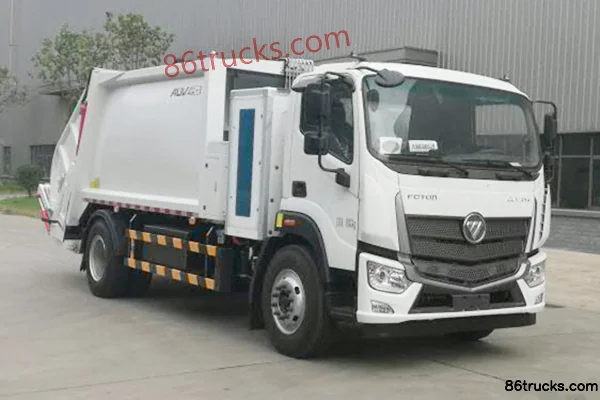 Foton Aumark Smart Blue 18T 9.5m Electric Compression Refuse Truck (BJ5182ZYSEV-H1) 217.19kWh 4X2(6 wheels) Exterior