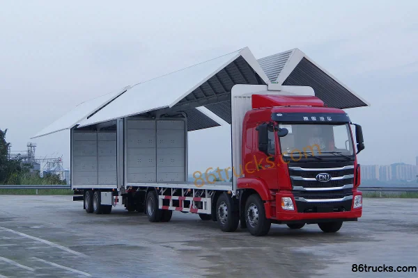 NanJun Ruiyu K60G 300 hp 6X2(8 wheels) 9.47m Center Axle Cargo Truck Body (1) | 86Trucks