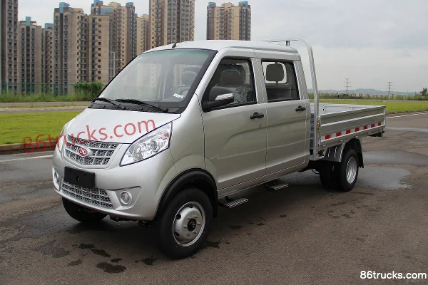 NanJun Ruiyi F 1.3L 87 ch 4X2(6 roues) essence 2,515 m double cabine plateau micro camion Extérieur (3) | 86Trucks