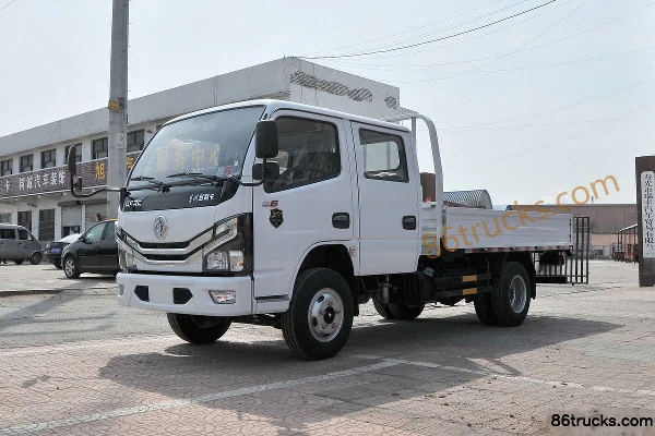 Dongfeng Duolika D6-S 2018 model 115hp 4X2(6 wheels) 3.27m double-row flatbed light truck Exterior (3) | 86Trucks
