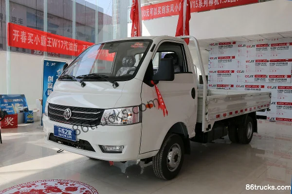 Dongfeng Xiaobawang W17 1.6L 123hp 4X2(6 wheels) 3.95m Single Row Flatbed Mini Truck Exterior (2) | 86Trucks