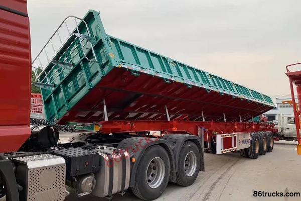 Liangshan Yuetong 13m straight beam side dump semi-trailer Exterior