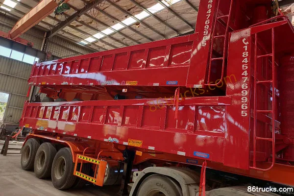 Fengao 8.5m semi-remorque benne basculante arrière monobloc Extérieur (3) | 86Trucks