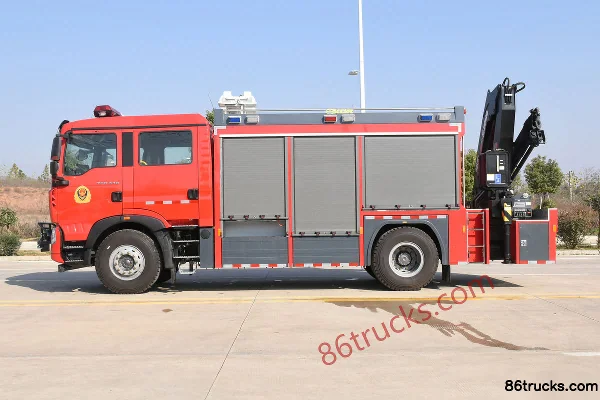 Sinotruk HOWO T5G 340 hp 4X2(6 wheels) Rescue and Fire Fighting Truck (Xindongri Brand) (YZR5130TXFJY130/H) Exterior (3) | 86Trucks