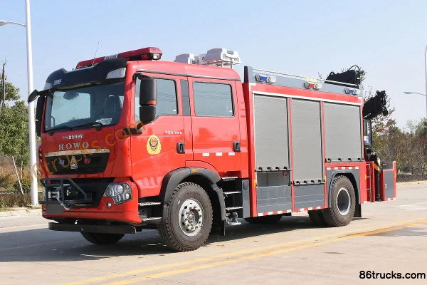 Sinotruk HOWO T5G 340 hp 4X2(6 wheels) Rescue and Fire Fighting Truck (Xindongri Brand) (YZR5130TXFJY130/H) Exterior (2) | 86Trucks