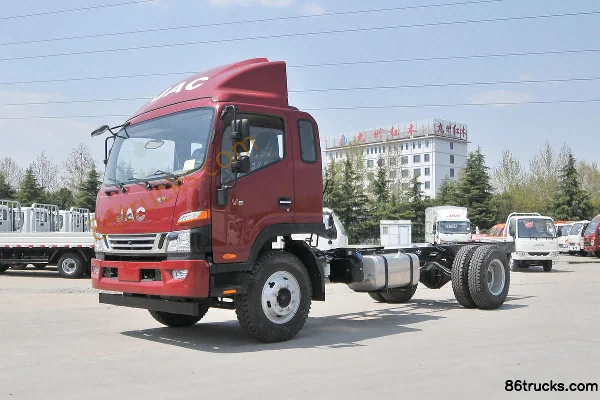 JAC Junling V8 170 hp 4X2(6 wheels) 5.48m Cab-to-Axle Flatbed Light Truck (Fast Gear 8-speed) Exterior (3) | 86Trucks
