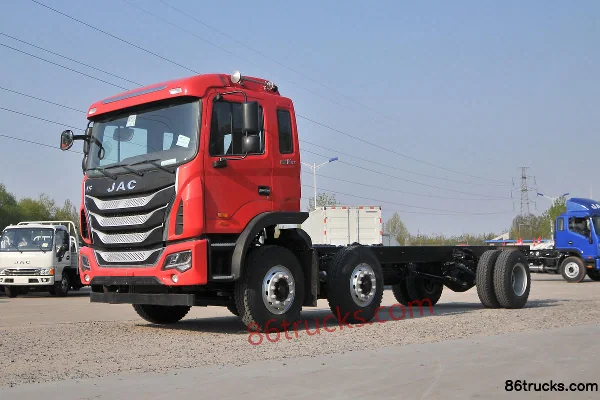 JAC Gallop K5L Heavy Truck 245 hp 6X2(8 wheels) 6.2m Flatbed Cargo Truck Exterior (3) | 86Trucks