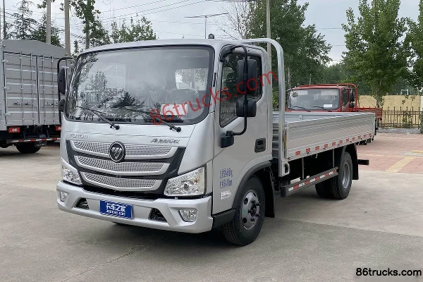 Foton Aumark S1 Series 156 hp 4X2(6 wheels) 4.17m Single Row Stake Light Truck (Silver) Exterior (3) | 86Trucks