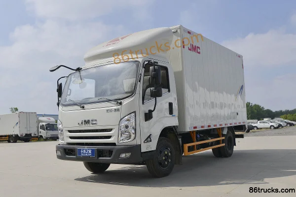 JMC Kaiyun Blue Whale Heavy-Duty Standard 129hp 4X2(6 wheels) 4.08m Single Row Van Light Truck (Wide Body) Exterior (3) | 86Trucks