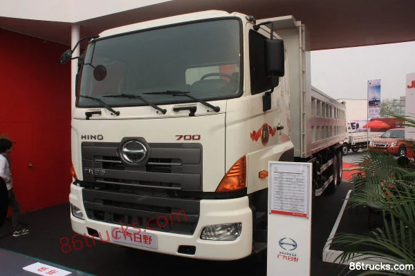 GAC HINO 700 Series Heavy Truck 380 hp 8X4(12 wheels) 7.6m Dump Truck Exterior