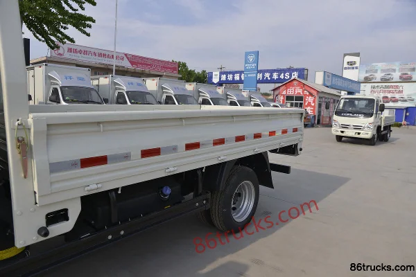 Foton Times Small Card Star 1 116hp 4X2(6 wheels) 3.33m Semi-row Flatbed Light Truck Body (1) | 86Trucks