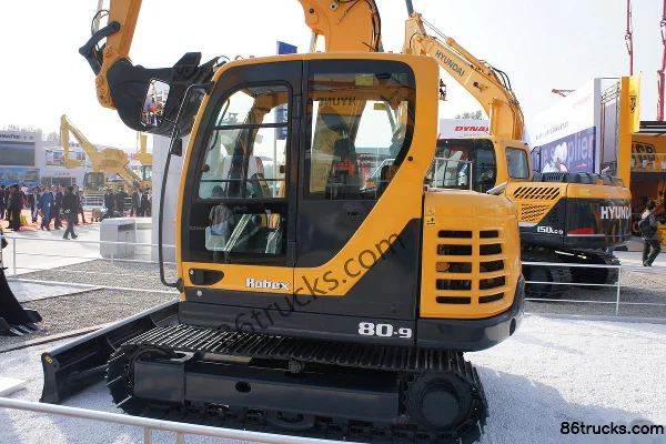 Hyundai Heavy Industries R80-9 Mini Crawler Excavator Exterior (3) | 86Trucks