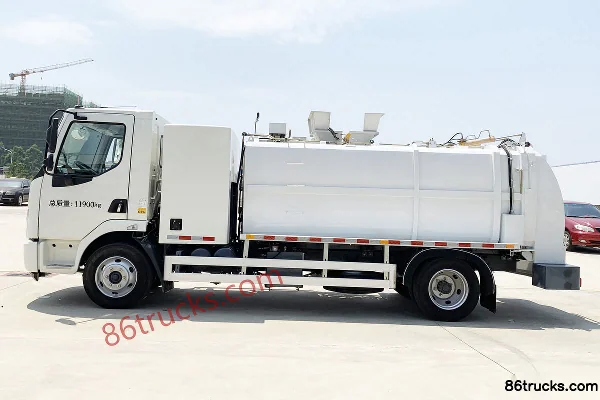 Yanlong Auto 12T Single Row Electric Kitchen Waste Truck 214.645kWh 4X2(6 wheels) Exterior (2) | 86Trucks