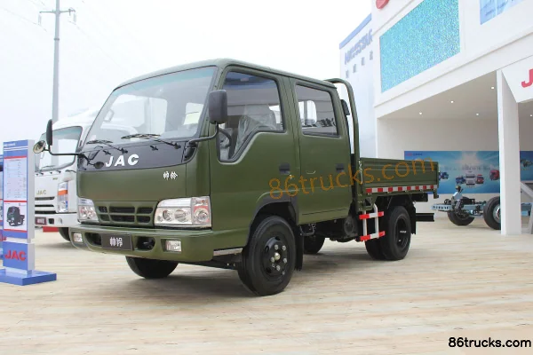 JAC Shuailing 109 hp 4X2(6 wheels) 2800 Wheelbase Double Row Flatbed Light Truck Exterior (2) | 86Trucks