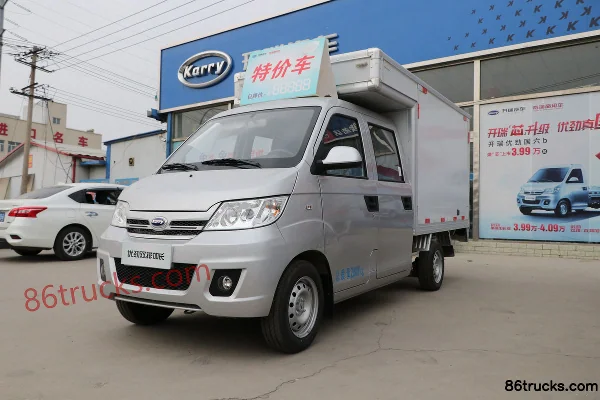 Karry Youjin Standard 1.3L 91 hp 4X2(6 wheels) Gasoline 2.385m Double Row Van Mini Truck Exterior (3) | 86Trucks