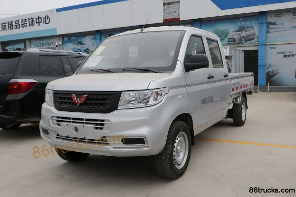 Wuling Rongguang New Card Basic 1.5L 107hp 4X2(6 wheels) Gasoline 2.45m Double Row Flatbed Micro Truck Exterior (3) | 86Trucks