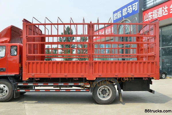Foton Aumark S3 Series Green Pass Seafood Edition 156 hp 4X2(6 wheels) 5.6m semi-sleeper stake truck (China VI) Body (2) | 86Trucks