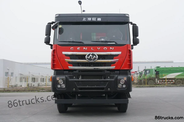 SAIC Hongyan Genlyon C500 Heavy Truck Composite Version 300 hp 8X4(12 wheels) 5.6m Dump Truck Exterior (2) | 86Trucks