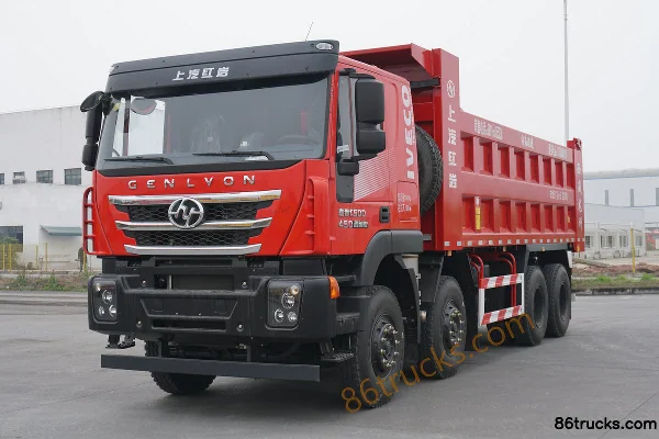 SAIC Hongyan Genlyon C500 Heavy Truck Composite Version 300 hp 8X4(12 wheels) 5.6m Dump Truck Exterior (3) | 86Trucks