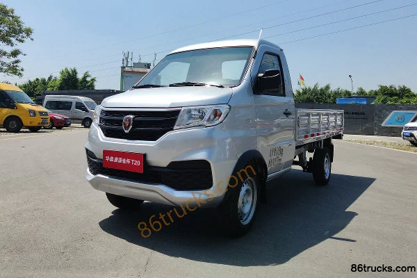Jinbei T20 Comfort 85 hp 4X2(6 wheels) 1.2L Gasoline 2.7m Single Row Flatbed Mini Truck (China VI) Exterior (2) | 86Trucks