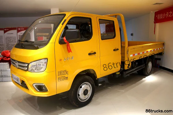 Foton Shidai Xiaoka Star 1 116 hp 4X2(6 wheels) 3.33m double-row flatbed mini truck Exterior (3) | 86Trucks