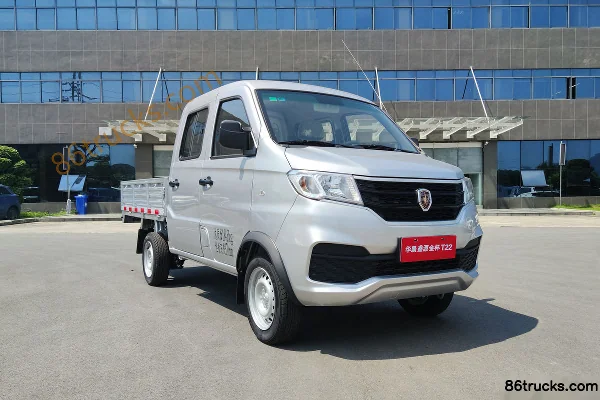 Jinbei T22 Basic 85 hp 4X2(6 wheels) 1.2L Gasoline 2.08m Double Row Flatbed Mini Truck (China VI) Exterior