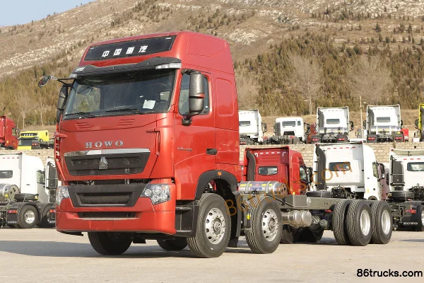 Sinotruk HOWO T7H heavy truck 440 hp 8X4(12 wheels) 9.5m flatbed cargo truck Exterior (3) | 86Trucks