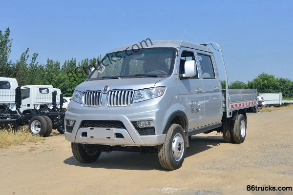 Jinbei T52 2020 Standard 1.5L 102hp 4X2(6 wheels) Gasoline 2.605m Double Row Flatbed Mini Truck (China VI) Exterior (3) | 86Trucks