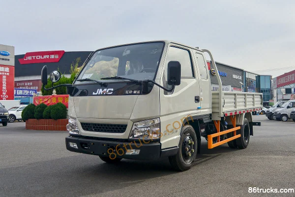 JMC Shunda Narrow Body 122hp 4X2(6 wheels) 3.82m Semi-row Flatbed Light Truck (China VI) Exterior (3) | 86Trucks