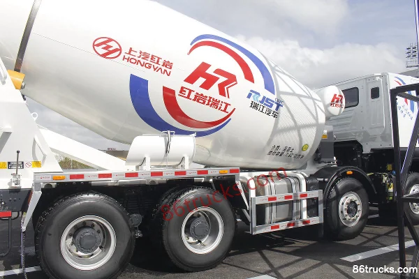 SAIC Hongyan Genlyon H6 350 hp 8X4(12 wheels) Concrete Mixer Truck Body (2) | 86Trucks