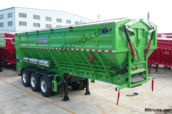 Jilu Hengchi Ultra-Light Intelligent Conveyor Belt 9m Bulk Grain Transport Semi-Trailer Exterior (2) | 86Trucks