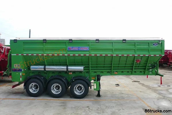 Jilu Hengchi Ultra-Light Intelligent Conveyor Belt 9m Bulk Grain Transport Semi-Trailer Exterior (3) | 86Trucks