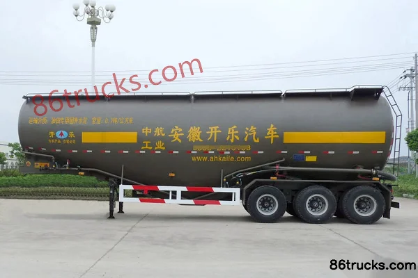 Kaile 65m³ Low-Density Powder Bulk Material Transport Semi-Trailer Exterior (3) | 86Trucks