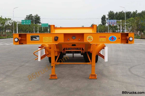 KaiLe 13m Dangerous Goods Tank Container Skeleton Semi-Trailer Exterior (2) | 86Trucks