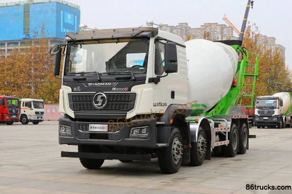SHACMAN Delong M3000S 340 hp 8X4(12 wheels) Concrete Mixer Truck (Lingyu Brand) Exterior (3) | 86Trucks