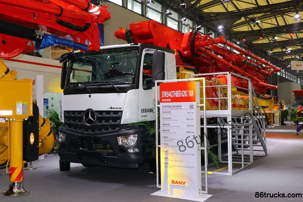 Mercedes-Benz 435 hp 8X4(12 wheels) Concrete Pump Truck (SANY Brand) Exterior (3) | 86Trucks